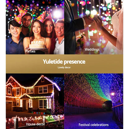 Jingle Jollys 50M Christmas Lights String Light 500 LED Colourful - Image 7
