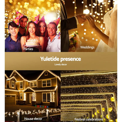 Jingle Jollys 100M Christmas Lights String Light 500 LED Warm White - Image 8