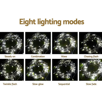 Jingle Jollys 100M Christmas Lights String Light 500 LED Cool White - Image 4