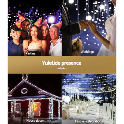 Jingle Jollys 100M Christmas Lights String Light 500 LED Cool White - Image 7