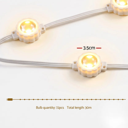 Jingle Jollys 30M Christmas Permanent Outdoor Lights Smart Eaves String App Control Decoration 72LED - Image 8