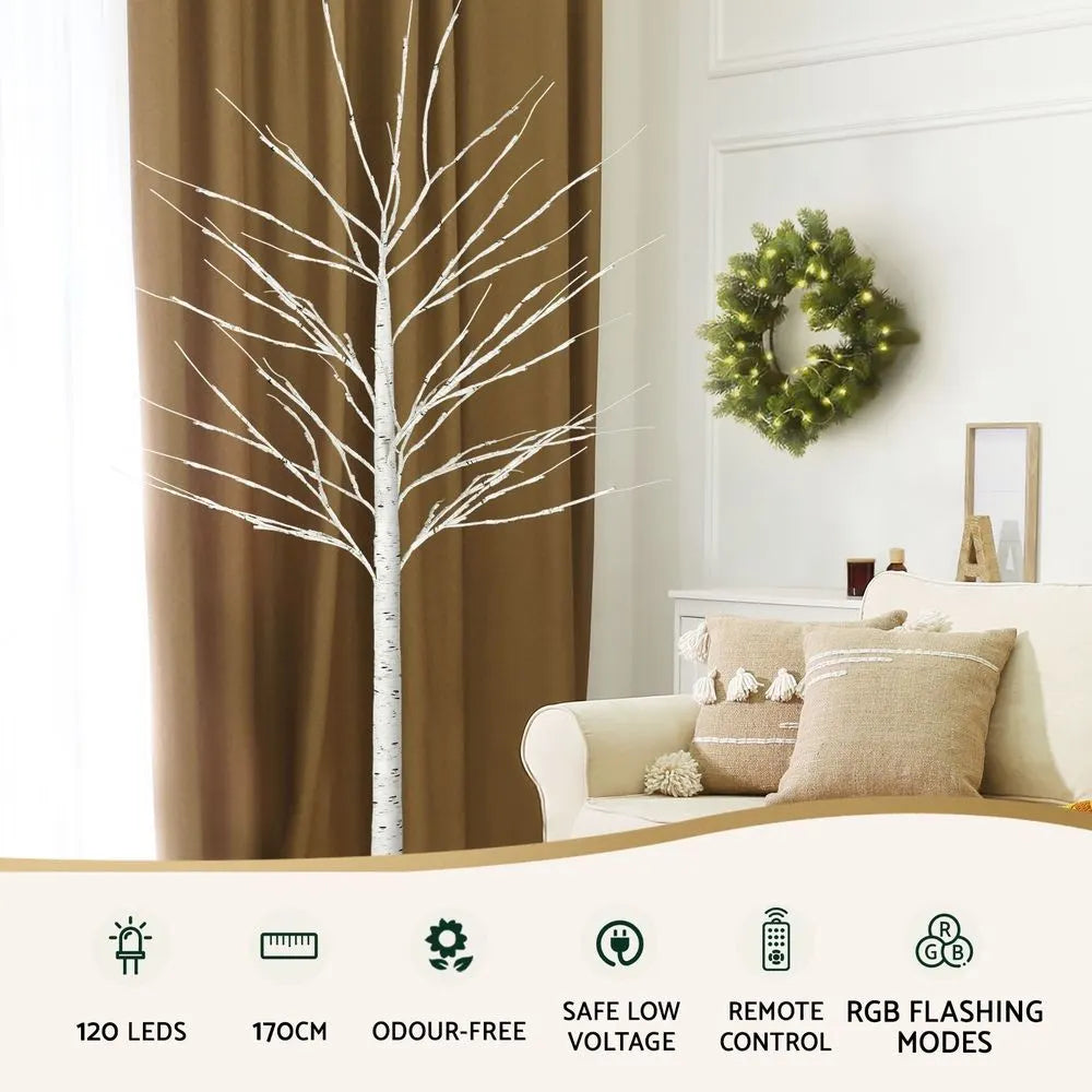 Jingle Jollys Christmas Tree 1.7m Twigs 120 RGB LED Lights Xmas Trees Decoration - Image 4