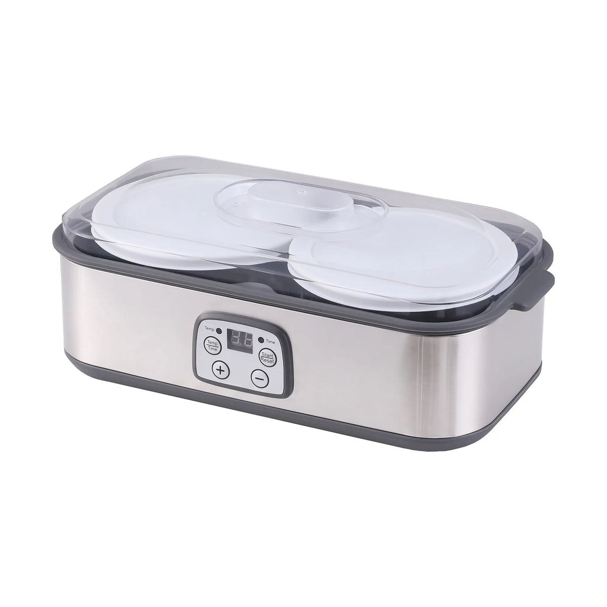 Devanti Greek Yoghurt Maker Machine 2x960ml Large Tubs Temp Control Grey - Image 2