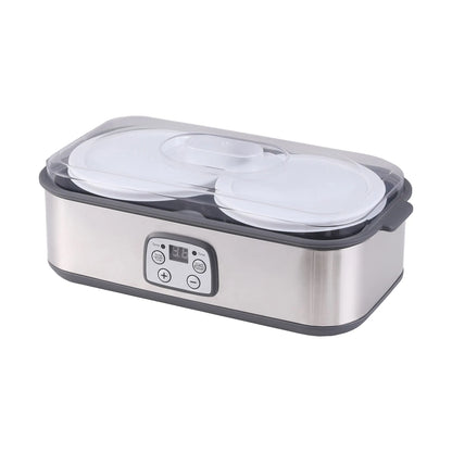Devanti Greek Yoghurt Maker Machine 2x960ml Large Tubs Temp Control Grey - Image 2