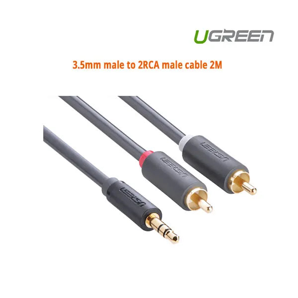 UGREEN 3.5mm male to 2RCA male cable 2M (10510)