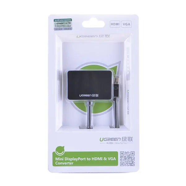 UGreen 4K Mini DisplayPort to HDMI / VGA Adapter - Black (10439) - Image 4