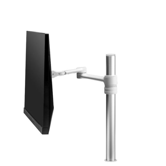 Atdec Single Swing Arm on Post - White - Monitors - Mounts