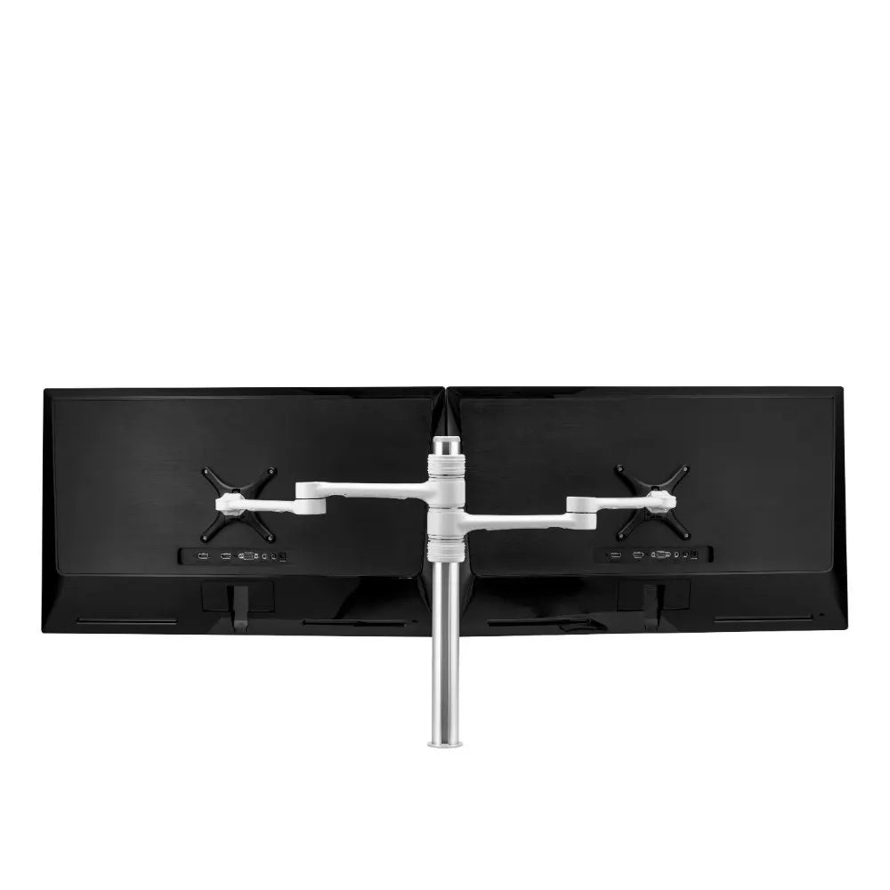 Atdec Dual Swing Arms on Post - White - Monitors - Mounts