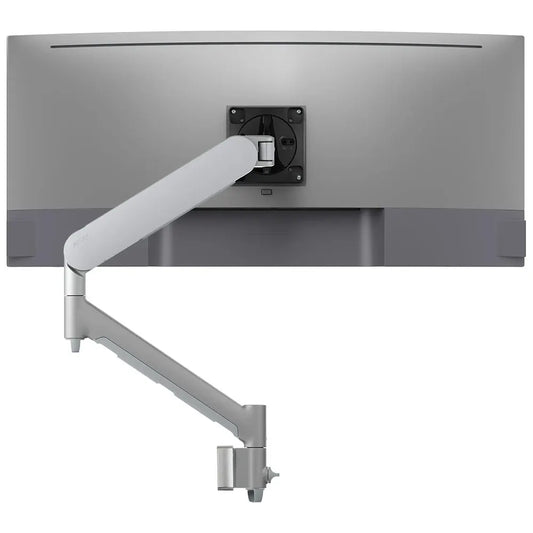 Atdec Single Monitor Dynamic Arm on Wall Channel - Silver - Mounting Solutions