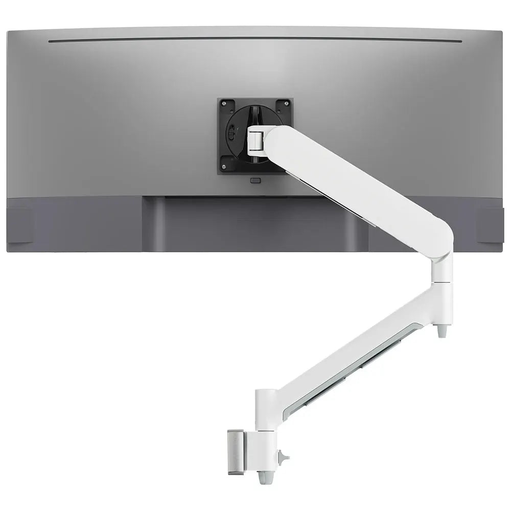 Atdec Single Monitor Dynamic Arm on Wall Channel - White - Wall Mounts