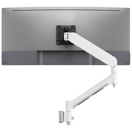 Atdec Single Monitor Dynamic Arm on Wall Channel - White - Wall Mounts