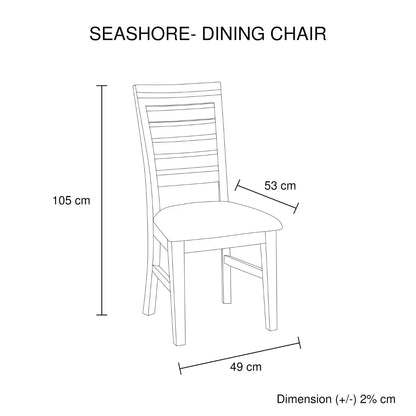 2x Wooden Frame Leatherette Solid Wood Acacia Dining Chairs in Silver Brush Colour - Image 6