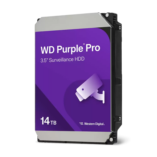 WD Purple Pro Video Analytics Hard Drive WD142PURP 14TB 512 Cache - Hard Disk Drives - 3.5in