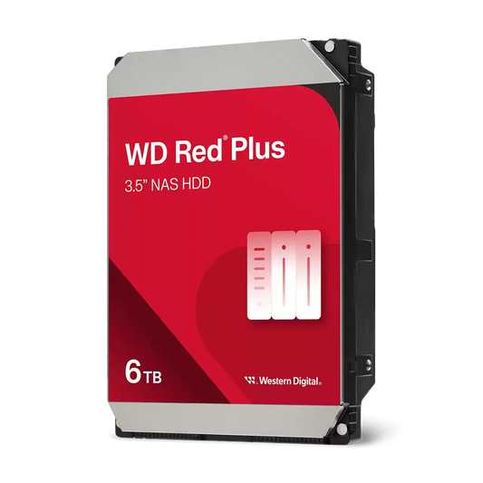 Western digital WD Red Plus Int 6TB SATA HDD - Hard Disk Drives - 3.5in